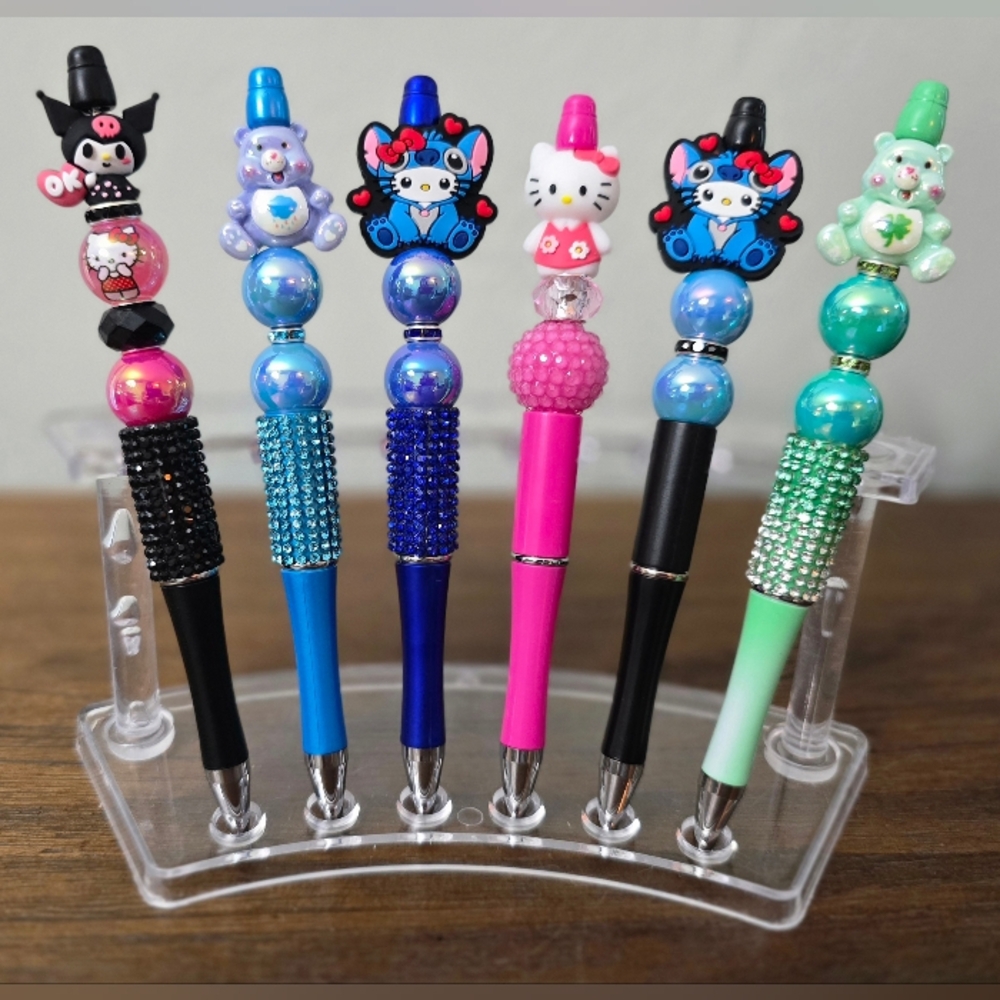 Colorful‎ Character Pens with Rhinestones - Price Per Pen - Picture 3 of 3